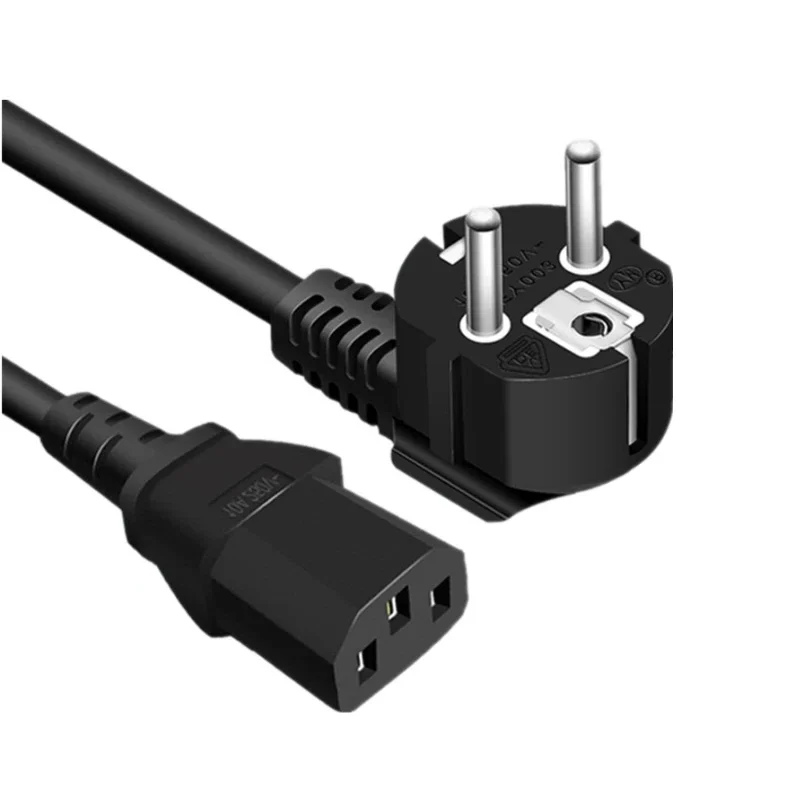 Europe Power Cords, CEE 7/7 Schuko Plug to IEC 60320 C13 Connector, Type E,F, 3 poles Plug, VDE, TUV Certified