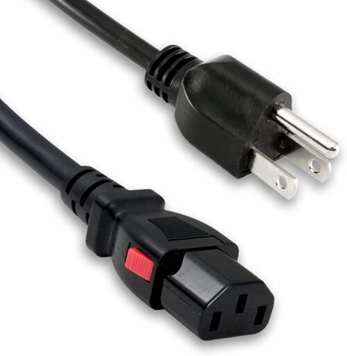 American Power Cords, NEMA 5-15P Plug to IEC 60320 Lockable C13 Connector, Type B, 3 poles Plug, ETL UL Certified