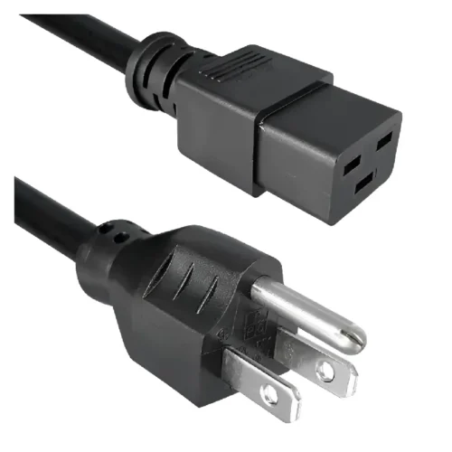American Power Cords, NEMA 5-15P Plug to IEC 60320 C19 Connector, Type B, 3 poles Plug, ETL UL Certified