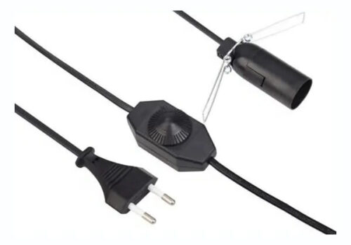 european-plug-lamp-cords-with-rotary-dimmer-switch-e14-lampholder European Salt Lamp Cords With Rotary Adjustment Switch and E14 LampHolder Socket