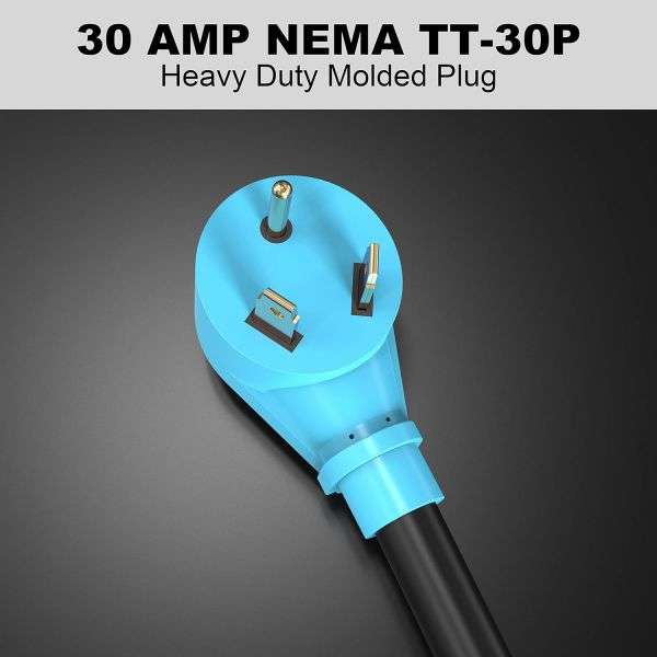 NEMA TT-30P to NEMA TT-30R X2 for RV Generator Power Adapter Cord Sets - Image 2