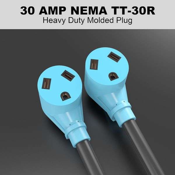 NEMA TT-30P to NEMA TT-30R X2 for RV Generator Power Adapter Cord Sets - Image 3