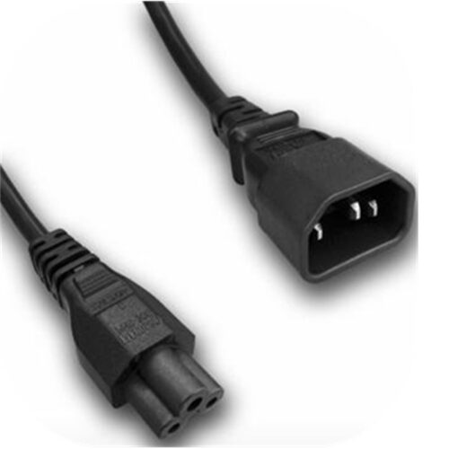 IEC C14 to C5 Cloverleaf Power Cord | IEC60320 PDU & Laptop Adapter Jumper Cable