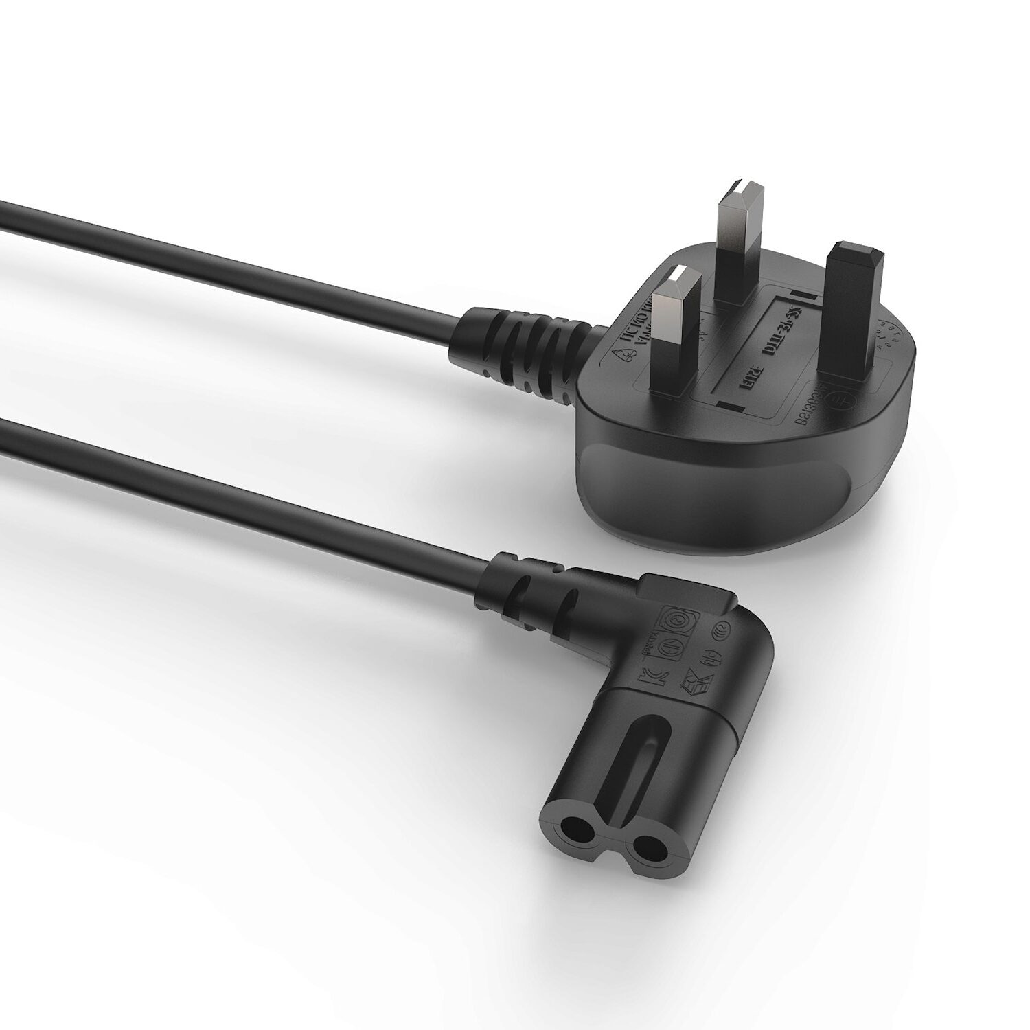 UK Power Cords, BSI 1363 Plug to IEC 60320 C7 Connector, Type G, 3 poles Plug, ASTA Certified - Image 4