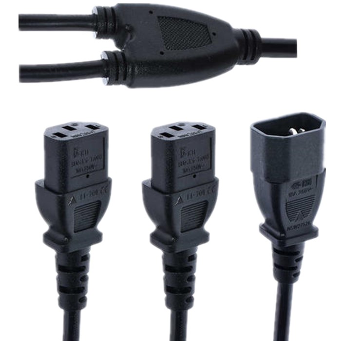 IEC C14 to C13 Power Extension Cable, IEC60320 PDU UPS Jumper Cord - Image 2