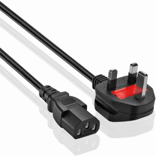 9 UK Power Cords, BSI 1363 Plug to IEC 60320 C13 Connector, Type G, 3 poles Plug, ASTA Certified