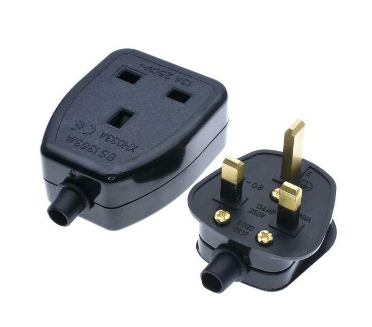 1 Way Extension Lead 1M Sturdy Single Socket Extension, Travel Use Short Power Cord - Image 2
