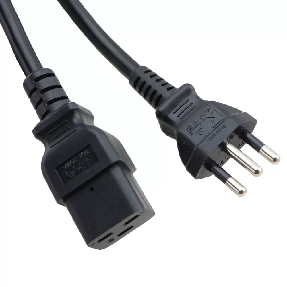 Brazil Power Cords, NBR 14136 Plug, Type N, 3 Poles, INMETRO Certied ,Brazil Power Cord, 20 A 250 V 3 Prong 3 Wire With Grounding Plug Standards ABNT NBR NM 60884-1 NBR 14136 - Image 5