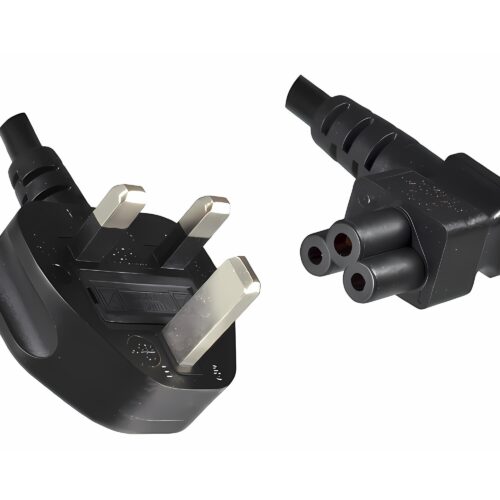 Version 1.0.0 UK Power Cords, BSI 1363 Plug to IEC 60320 C5 Laptop Connector, Type G, 3 poles Plug, ASTA Certified