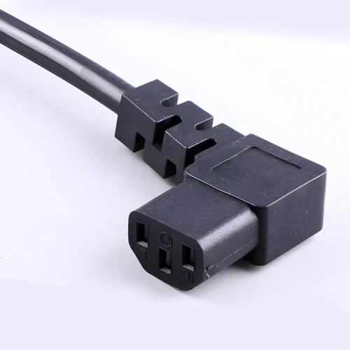 IEC 60320 C13 Left Angle Connector,  Left 90° Angled C13 Coupler