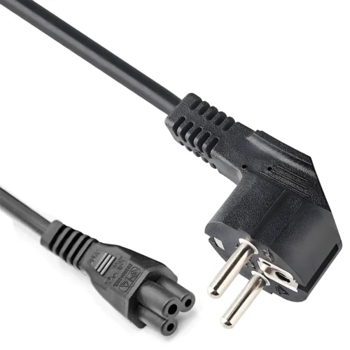 IEC-C5-Mickey-Mouse-to-EU-Schuko-Plug-Power-Cable Schuko CEE7/7 to IEC C5 Power Cable, European Plug to Mickey Mouse Cloverleaf Cord, VDE Certified 16A 250V