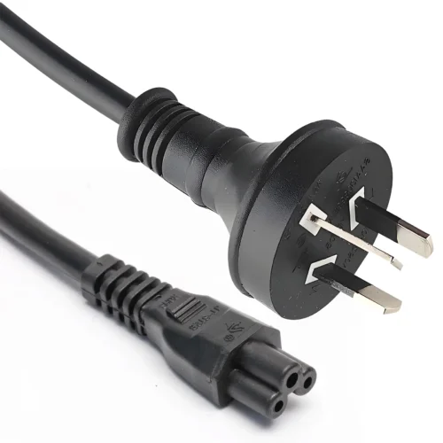 SAA Approved Australian Laptop Charger Cable | IEC C5 (Mickey Mouse/Cloverleaf) to AS/NZS 3112 Plug AU Power Cord