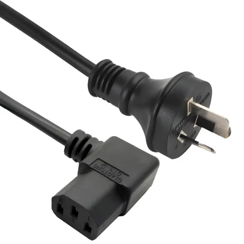 Australian Plug to IEC 60320 C13 Right Angle Power Cable PC / Computer / Monitor Power Cord SAA Certified Mains Lead