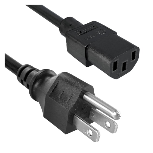 NEMA 5-15P to C13 power cord